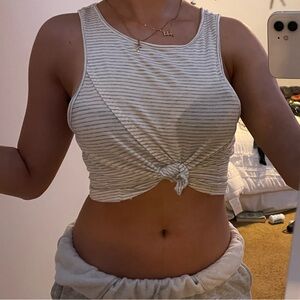 Emma & Sam Striped Crop Top